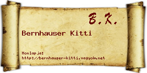 Bernhauser Kitti névjegykártya