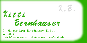 kitti bernhauser business card